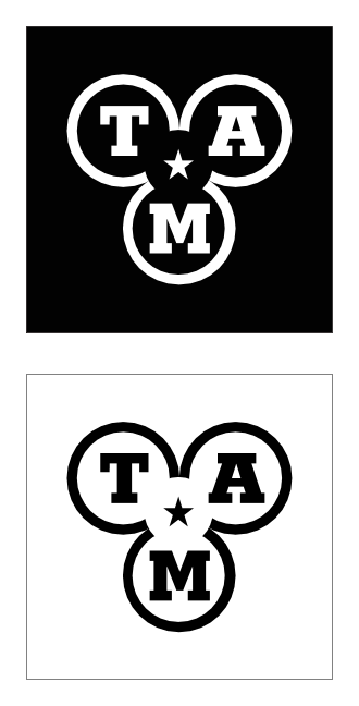 Tam logo, black version, on a transparent background