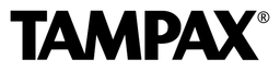 Tampax Logo, Variante Wortmarke schwarz, auf transparentem Hintergrund
