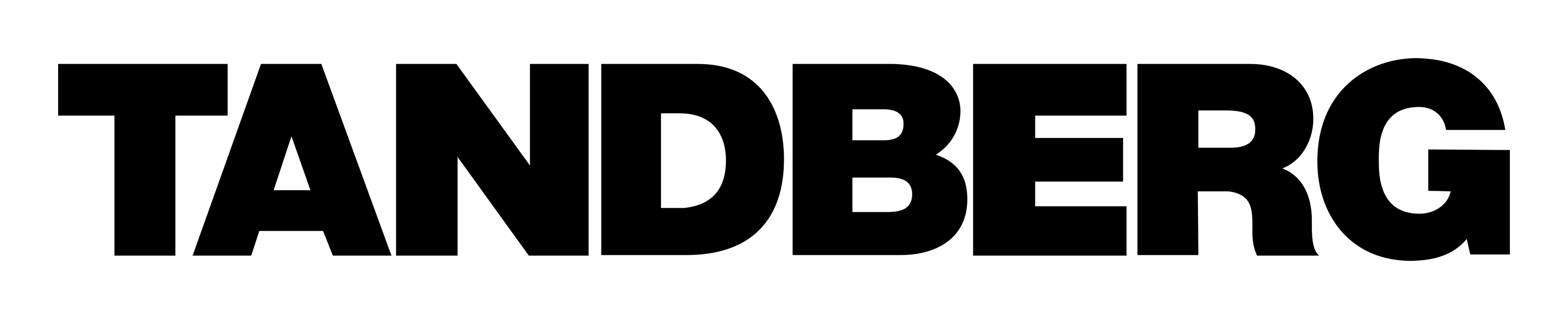 Tandberg logo on a transparent background