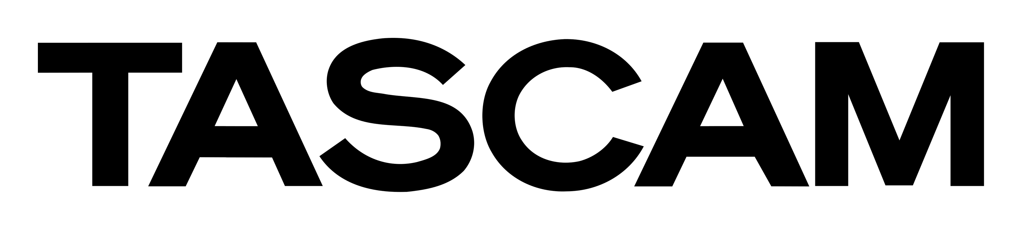 Tascam logo on a transparent background