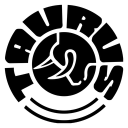 Taurus logo, black icon version, on a transparent background