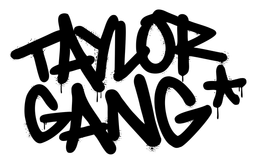 Taylor Gang logo, black version, on a transparent background