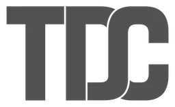 TDC Logo, Variante monochrom, auf transparentem Hintergrund