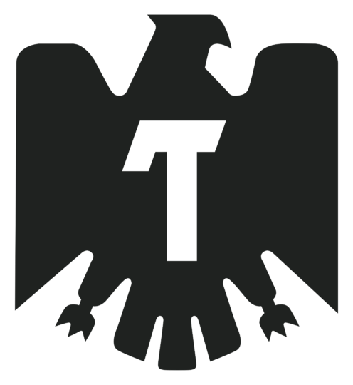 Tecate logo, black icon version, on a transparent background