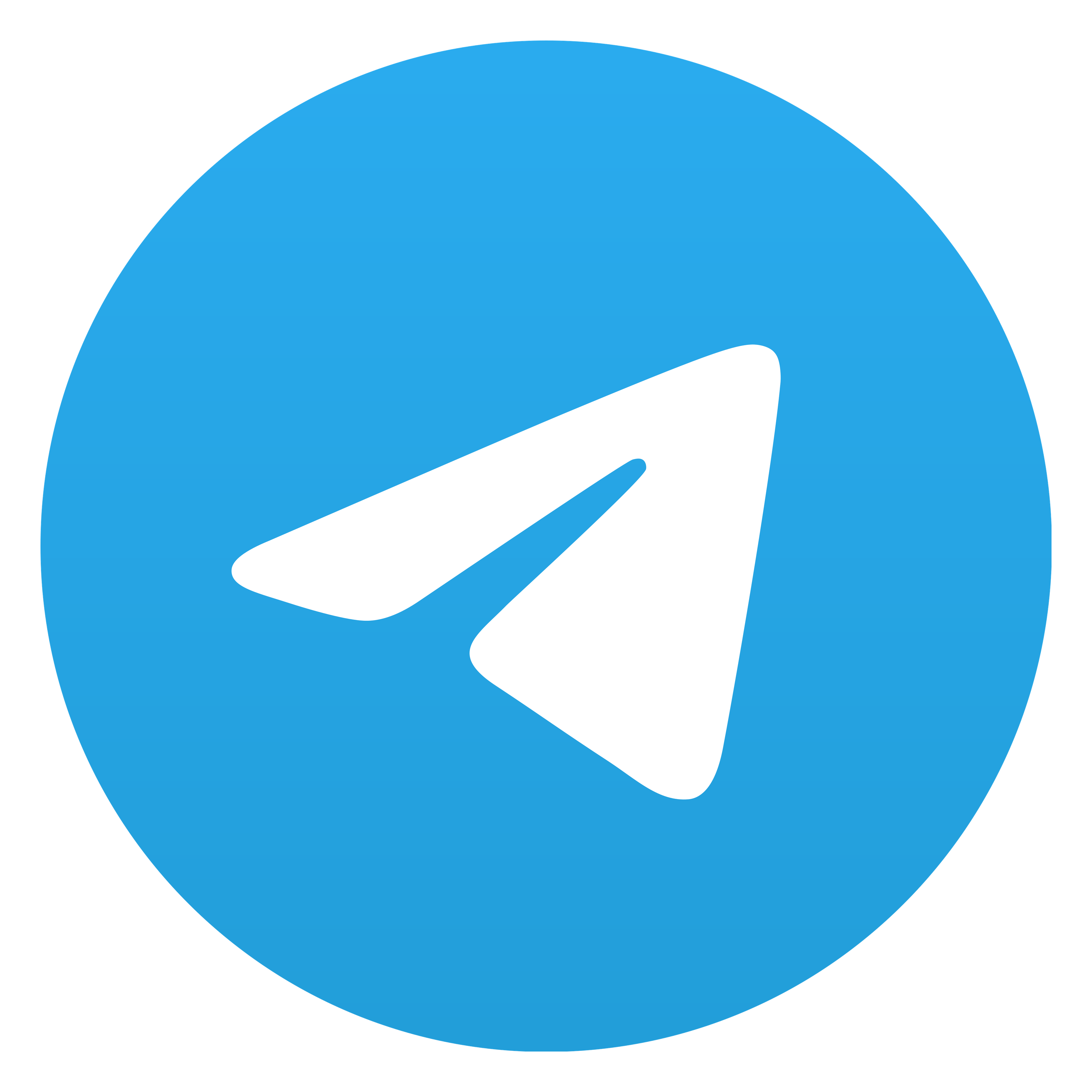 Telegram logo on a transparent background