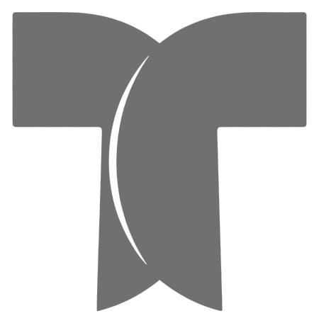 Telemundo logo, monochrome icon version, on a transparent background
