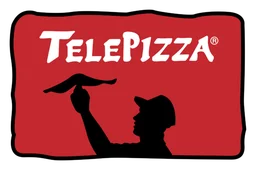 Telepizza logo, horizontal version, on a transparent background