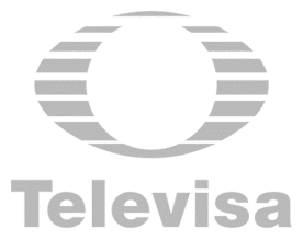 Televisa logo, monochrome icon version, on a transparent background