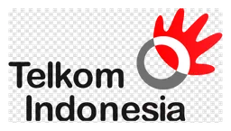 Telkom Indonesia logo, monochrome version, on a transparent background