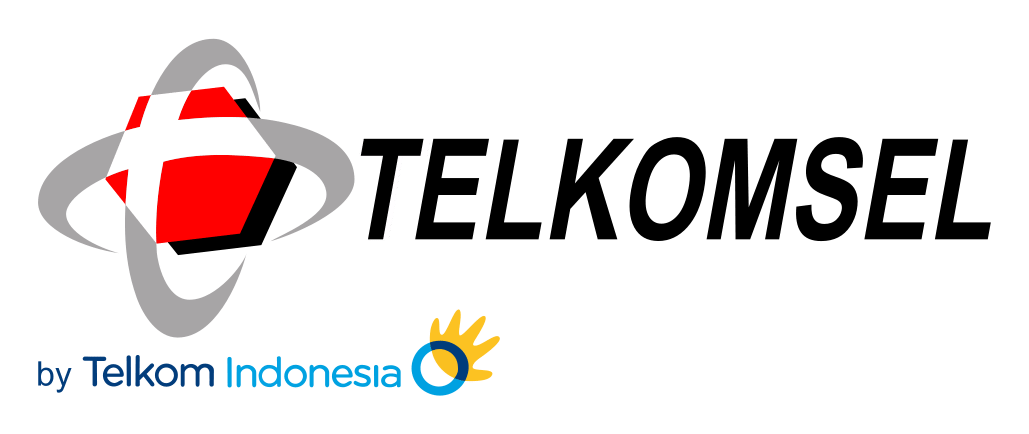 Telkom Indonesia logo on a transparent background