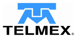 Telmex logo, horizontal version, on a transparent background
