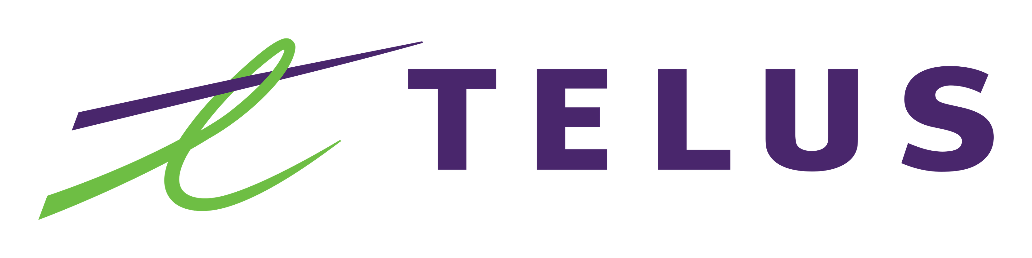 Telus logo on a transparent background