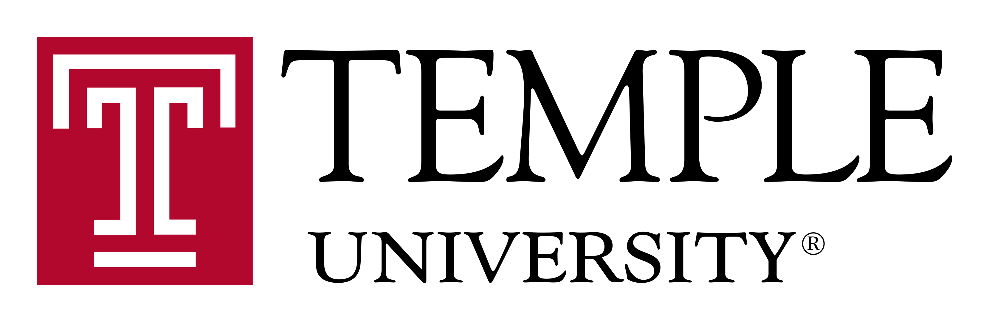Temple University logo on a transparent background