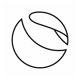Terra Luna logo, black icon version, on a transparent background