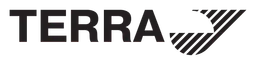 Terra logo, black wordmark version, on a transparent background