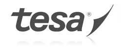 Tesa logo, white wordmark version, on a transparent background