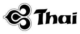 Thai Airways logo, black wordmark version, on a transparent background