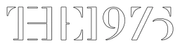 The 1975 logo, monochrome wordmark version, on a transparent background