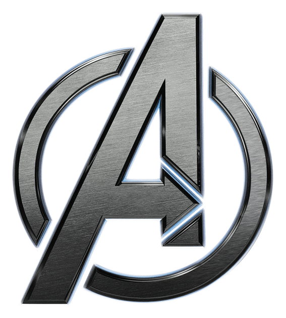 The Avengers logo, monochrome icon version, on a transparent background