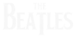 The Beatles logo, white version, on a transparent background