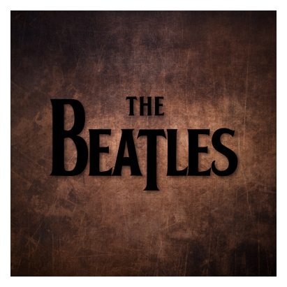 The Beatles logo on a transparent background