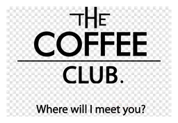The Coffee Club logo, monochrome version, on a transparent background
