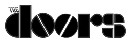 The Doors Logo, Variante Wortmarke schwarz, auf transparentem Hintergrund
