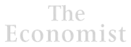 The Economist logo, white wordmark version, on a transparent background