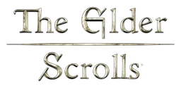 The Elder Scrolls logo, monochrome version, on a transparent background