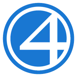 Logo da The Fantastic Four, versão ícone, em fundo transparente
