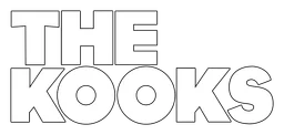 The Kooks logo, white version, on a transparent background