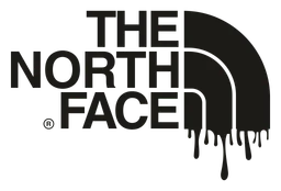 The North Face logo, black version, on a transparent background