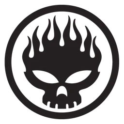 The Offspring のロゴ、ブラック アイコンバージョン（背景透過）