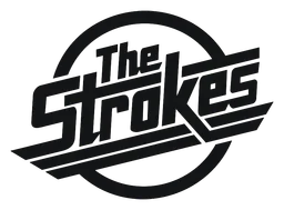 The Strokes logo, black version, on a transparent background