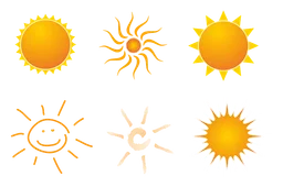 The Sun Logo, Variante horizontal, auf transparentem Hintergrund