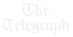 The Telegraph logo, white version, on a transparent background