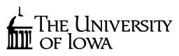 The University of Iowa logo, black wordmark version, on a transparent background