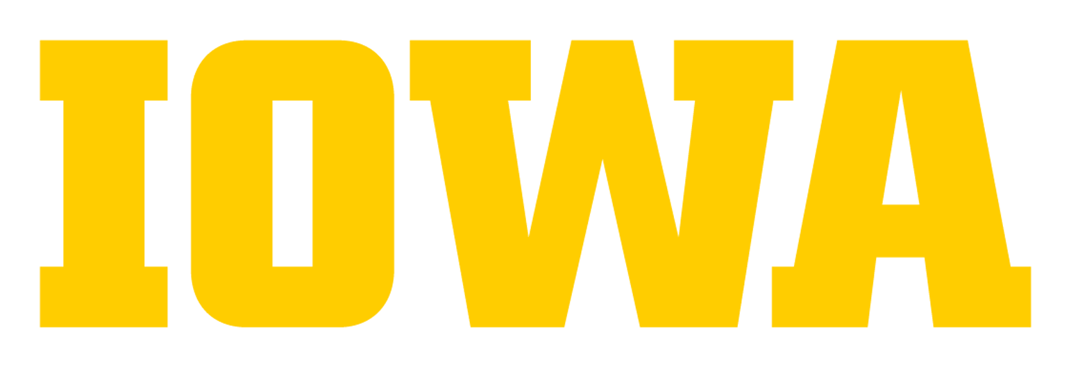 The University of Iowa logo on a transparent background