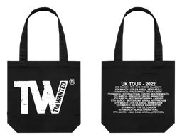 The Wanted logo, black version, on a transparent background