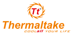 Thermaltake logo, horizontal version, on a transparent background