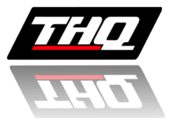 Logo de THQ, versión negro, sobre fondo transparente