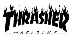 Logo da Thrasher, versão preto, em fundo transparente