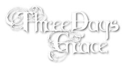 Three Days Grace のロゴ、モノクロバージョン（背景透過）