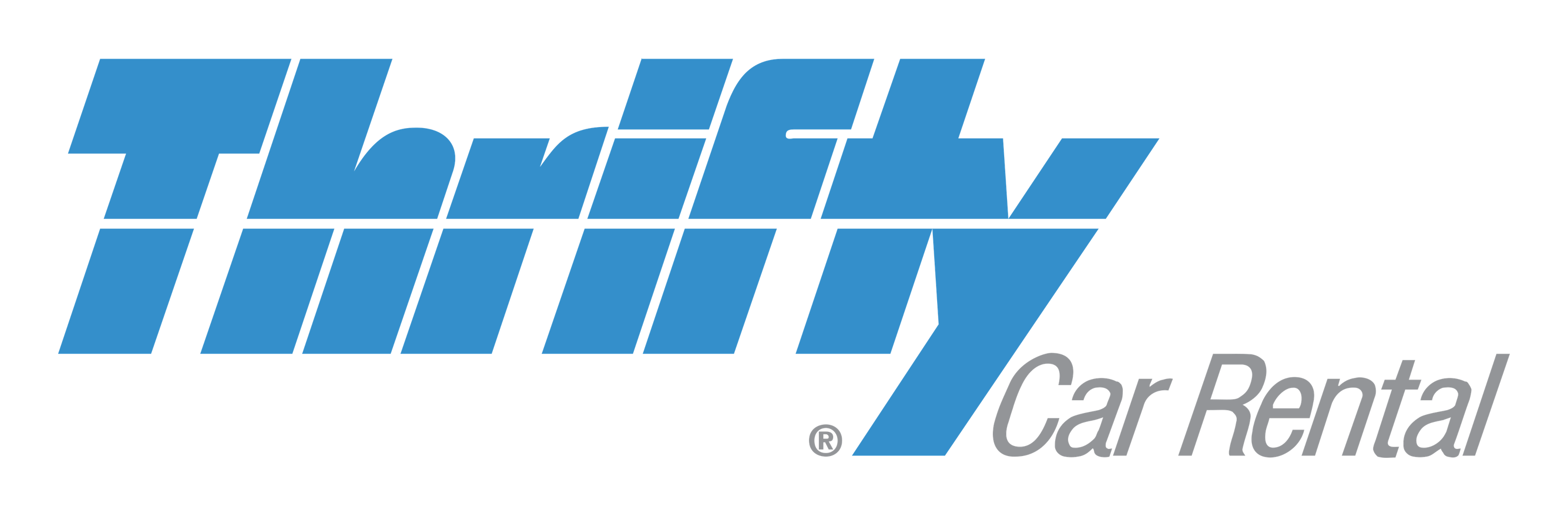 Thrifty Car Rental logo on a transparent background