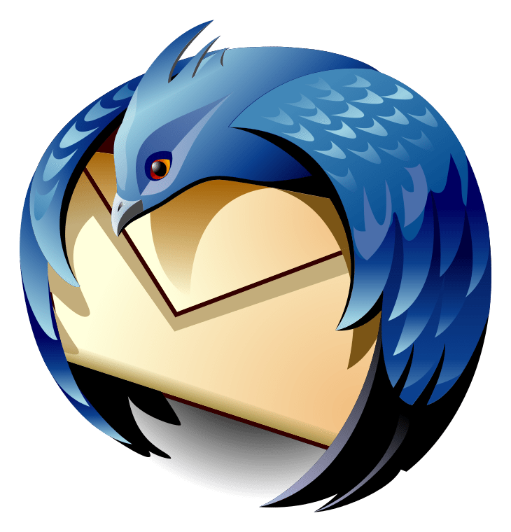 Thunderbird logo on a transparent background