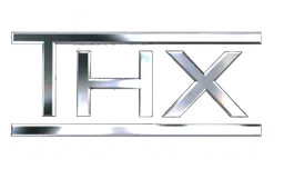 THX logo, monochrome version, on a transparent background