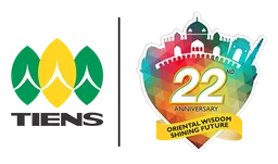 Tiens logo, horizontal version, on a transparent background