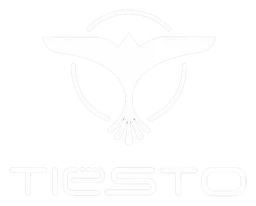 Tiesto logo, white version, on a transparent background