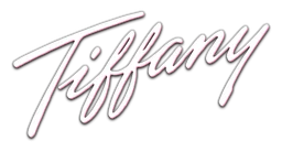 Tiffany logo, monochrome version, on a transparent background