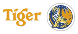 Tiger Beer logo, wordmark version, on a transparent background